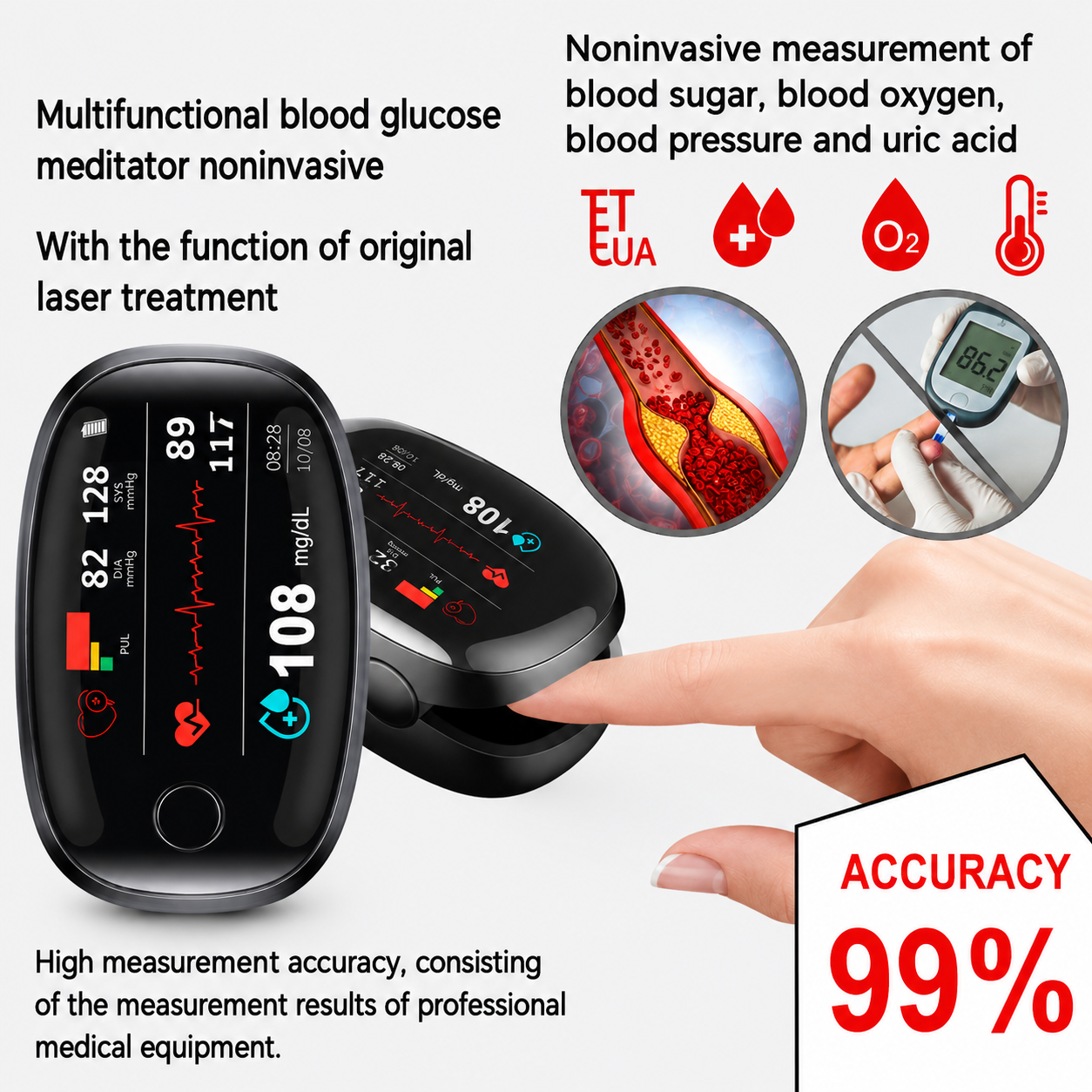 š„Final 3 Hours ā Limited Stock LeftšPRYXO⢠Non-Invasive Smart Blood Sugar Tracking Device 99.9% Accuracy (Mayo Clinic Recommended)