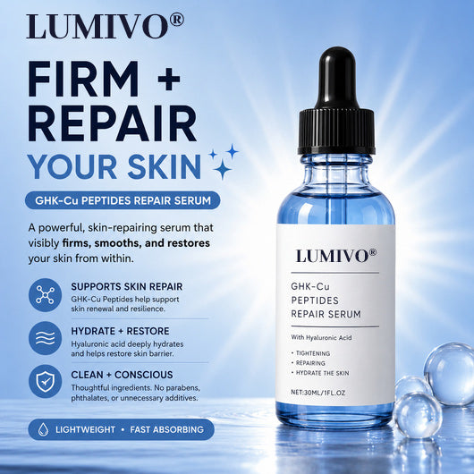 GHK-Cu Peptides Repair Serum for Firmer, Younger-Looking Skin.