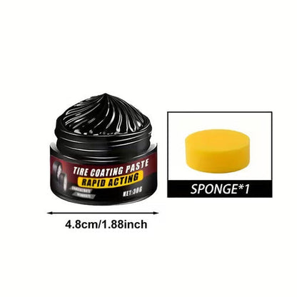 ✨ Tire wax – restores black gloss, blocks UV, repels dirt. Easy & quick! 🚗
