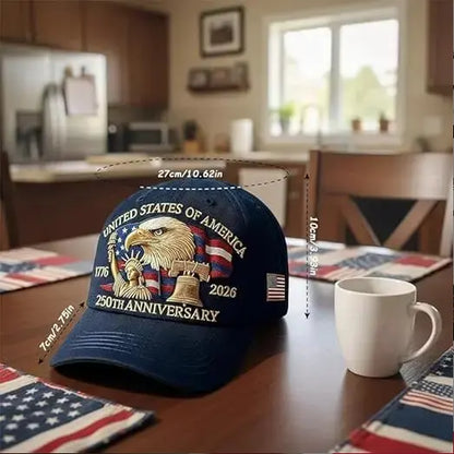 🦅USA 250th Anniversary Eagle Cap 🇺🇸 🧢Celebrate American Pride In Legendary Style-8JX3