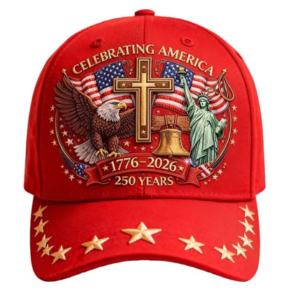 🦅USA 250th Anniversary Eagle Cap 🇺🇸 🧢Celebrate American Pride In Legendary Style-8JX3