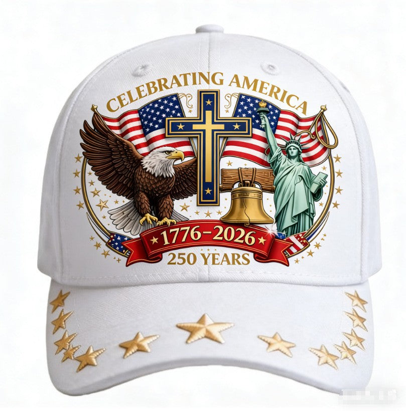 🦅USA 250th Anniversary Eagle Cap 🇺🇸 🧢Celebrate American Pride In Legendary Style-8JX3